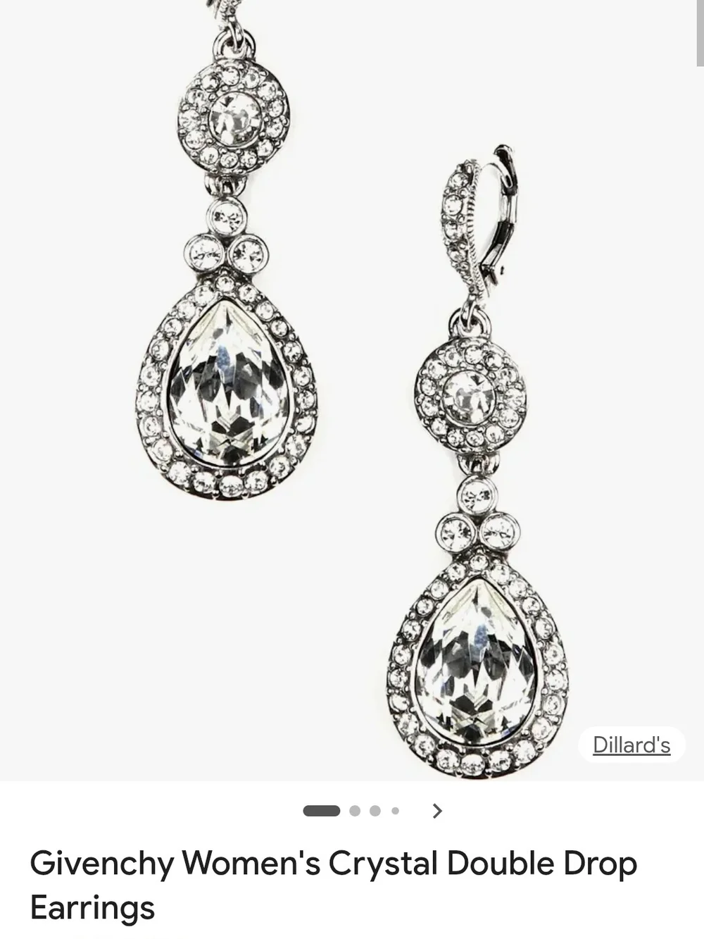 Givenchy Women's Crystal Double Drop Earrings - Picture 4 of 4